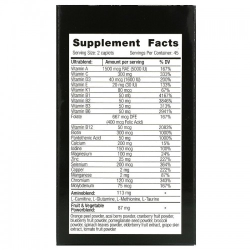 VP Laboratory Ultra Men's Sport Multivitamin Formula 90 таблеток VP Laboratory Ultra Men's Sport Multivitamin Formula 90 таблеток